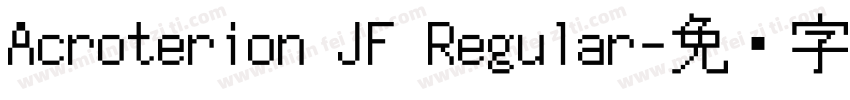 Acroterion JF Regular字体转换